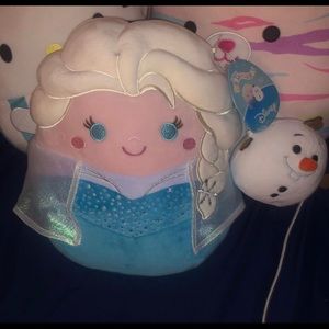 10” Elsa and 3” Olaf Squishmallow